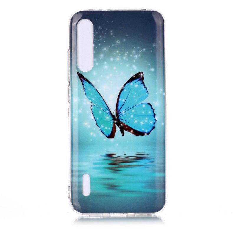 Hülle Xiaomi Mi A3 Fluoreszierender Blauer Schmetterling