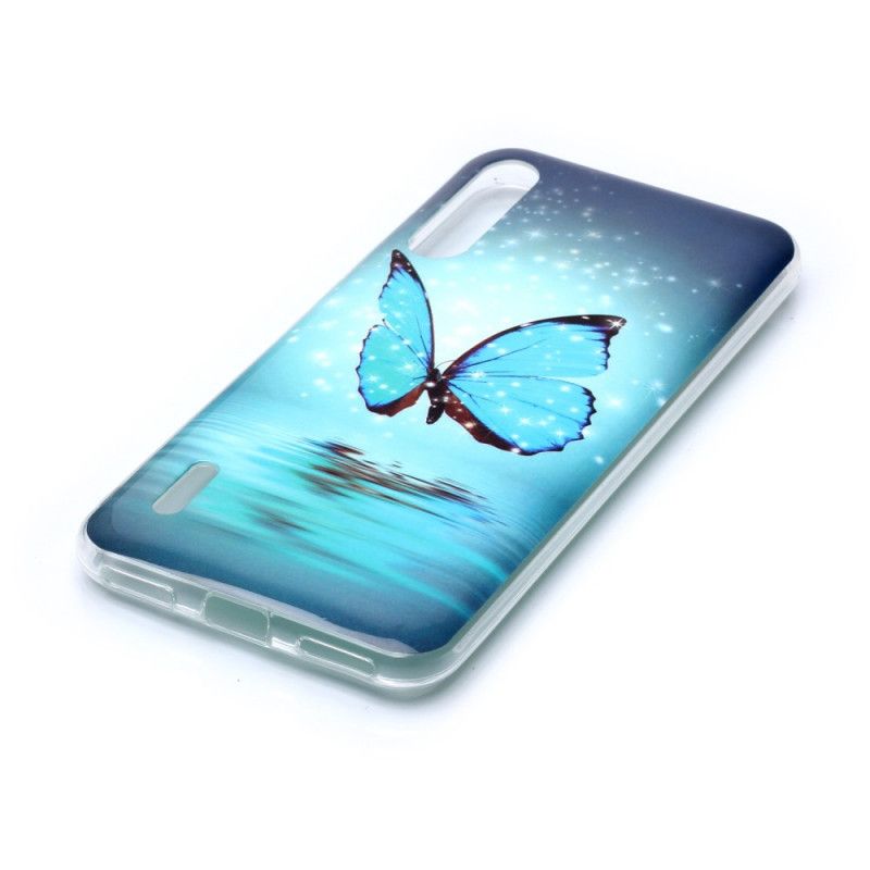 Hülle Xiaomi Mi A3 Fluoreszierender Blauer Schmetterling