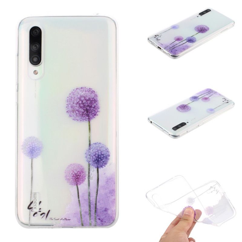 Hülle Xiaomi Mi A3 Handyhülle Transparenter Farbiger Löwenzahn