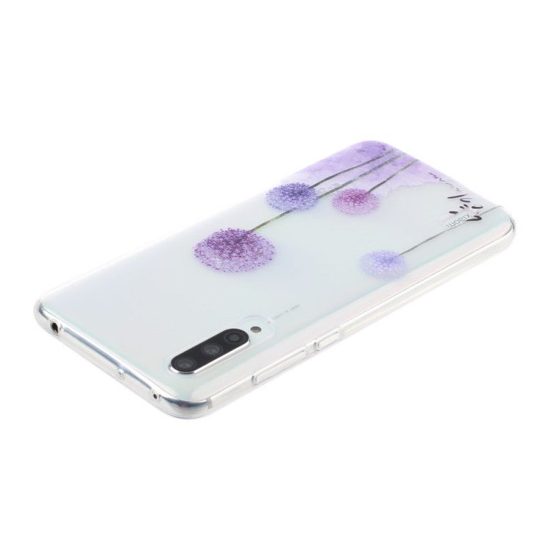 Hülle Xiaomi Mi A3 Handyhülle Transparenter Farbiger Löwenzahn