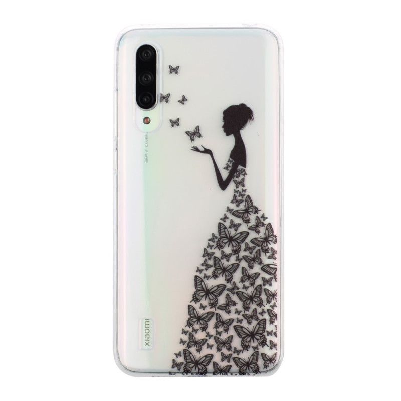 Hülle Xiaomi Mi A3 Transparentes Schmetterlingskleid