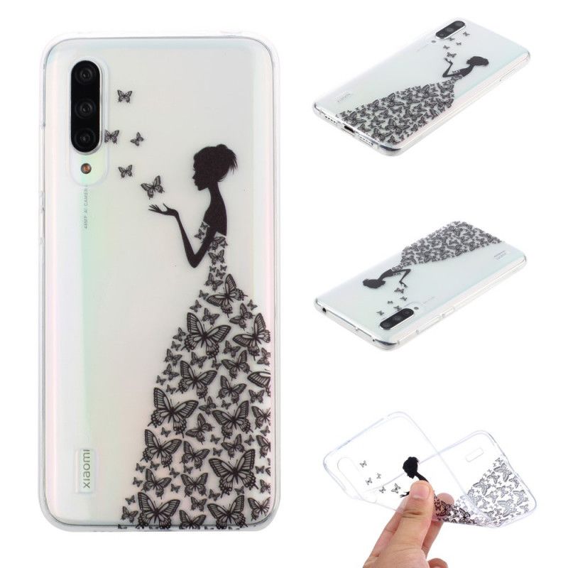 Hülle Xiaomi Mi A3 Transparentes Schmetterlingskleid