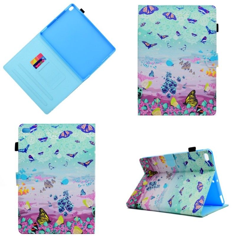 Lederhüllen iPad Air / Air 2 Landschaft Und Schmetterlinge