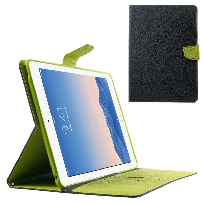 Lederhüllen iPad Air / Air 2 Schwarz Zweifarbiges Quecksilber