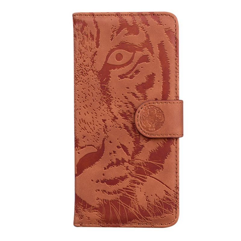 Flip Case Für Xiaomi 12 Pro Tiger-fußabdruck