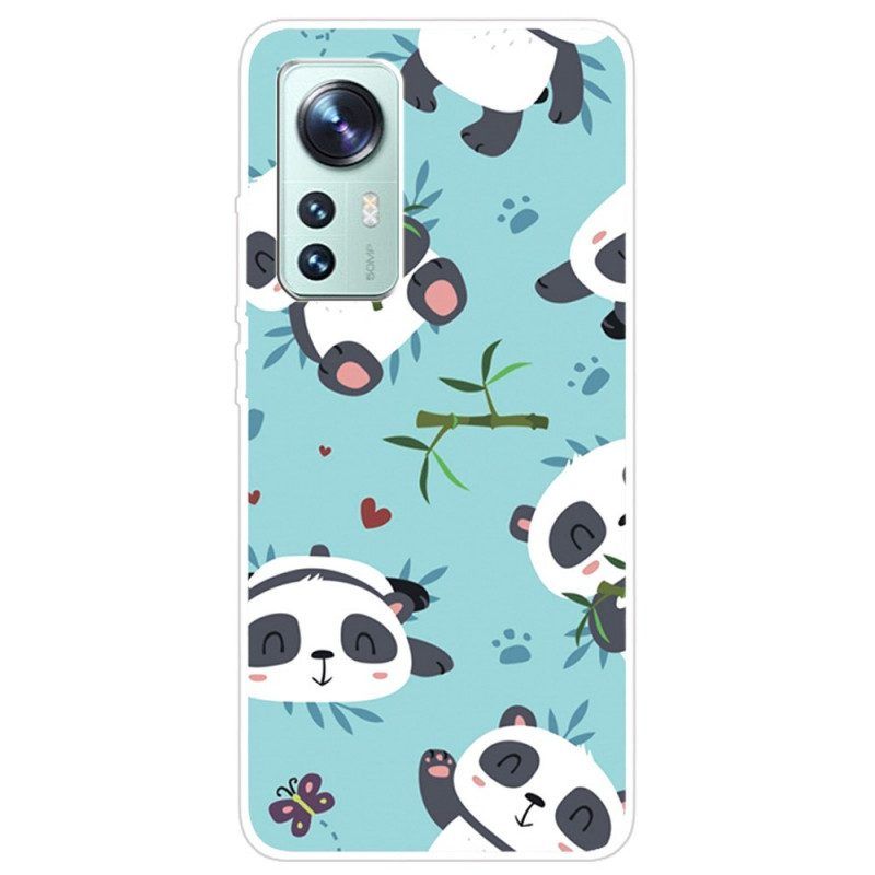 Handyhülle Für Xiaomi 12 Pro Panda-haufen Aus Silikon