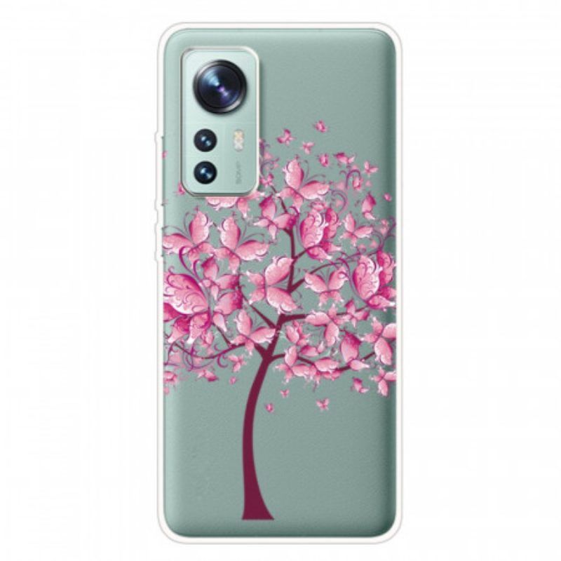 Hülle Für Xiaomi 12 Pro Rosa Baum Aus Silikon