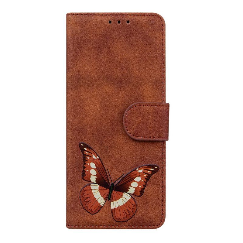 Lederhüllen Für Xiaomi 12 Pro Hautberührender Schmetterling