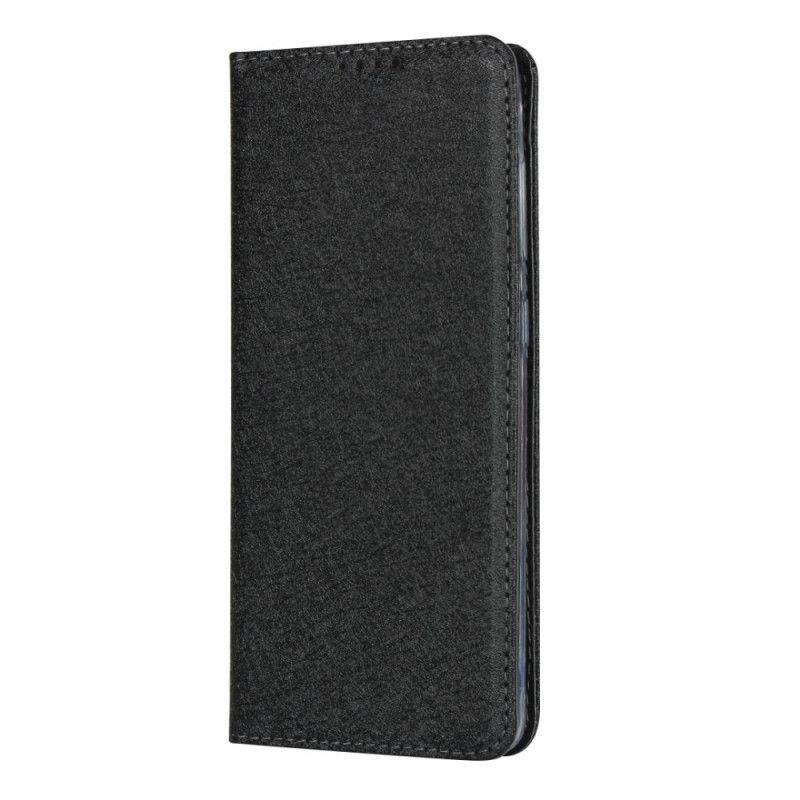Flip Case Für Samsung Galaxy A51 Schwarz Weicher Lederstil Mit Riemen