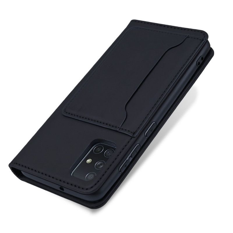 Flip Case Samsung Galaxy A51 Schwarz Inhaber Einer Unterstützungskarte