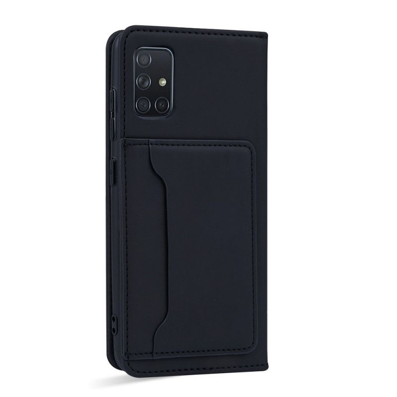 Flip Case Samsung Galaxy A51 Schwarz Inhaber Einer Unterstützungskarte