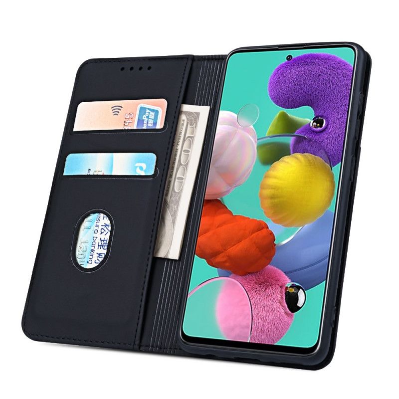 Flip Case Samsung Galaxy A51 Schwarz Inhaber Einer Unterstützungskarte