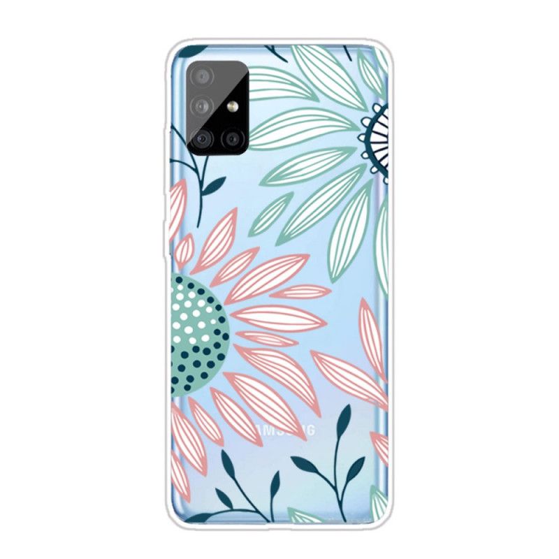 Hülle Für Samsung Galaxy A51 Durchsichtig Eine Blume