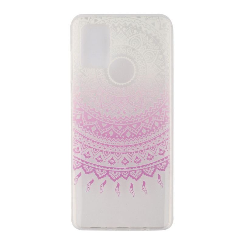 Hülle Für Samsung Galaxy A51 Pink Transparentes Buntes Mandala