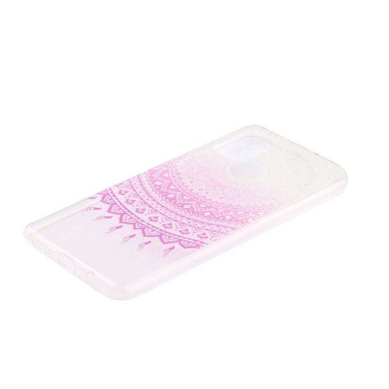 Hülle Für Samsung Galaxy A51 Pink Transparentes Buntes Mandala