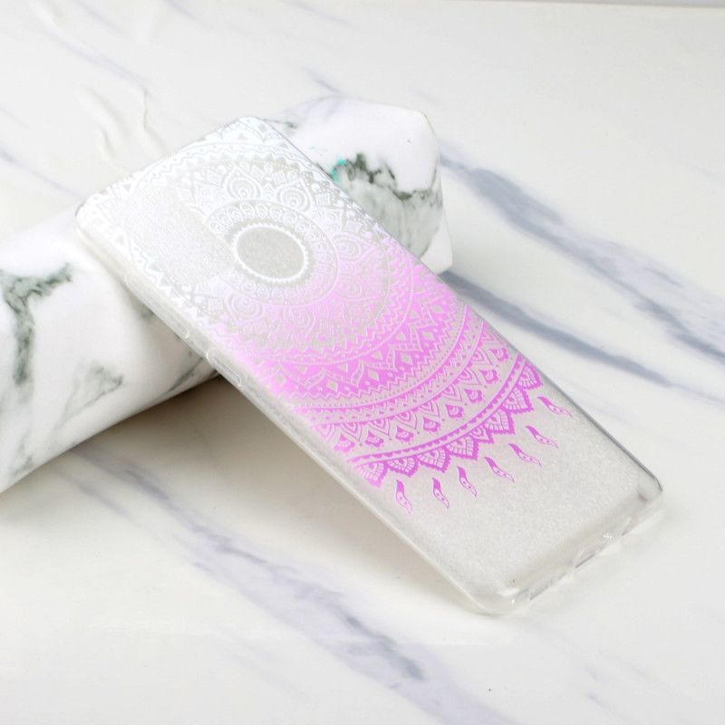 Hülle Für Samsung Galaxy A51 Pink Transparentes Buntes Mandala