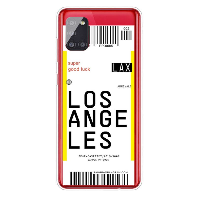 Hülle Samsung Galaxy A51 Handyhülle Bordkarte Nach Los Angeles
