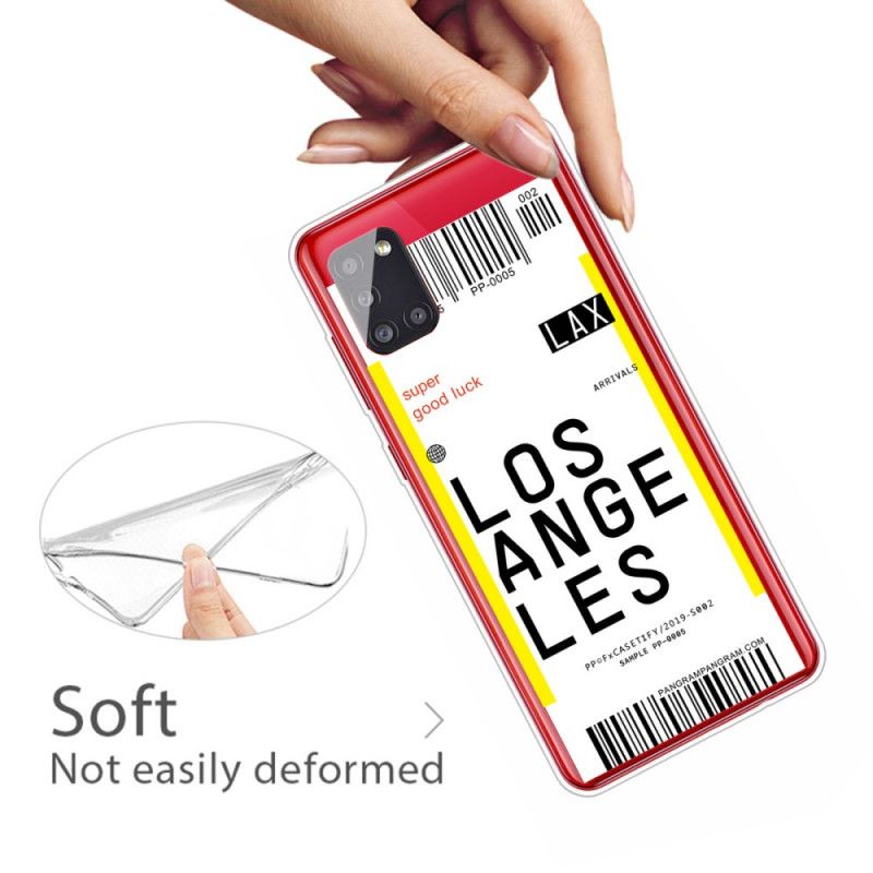 Hülle Samsung Galaxy A51 Handyhülle Bordkarte Nach Los Angeles