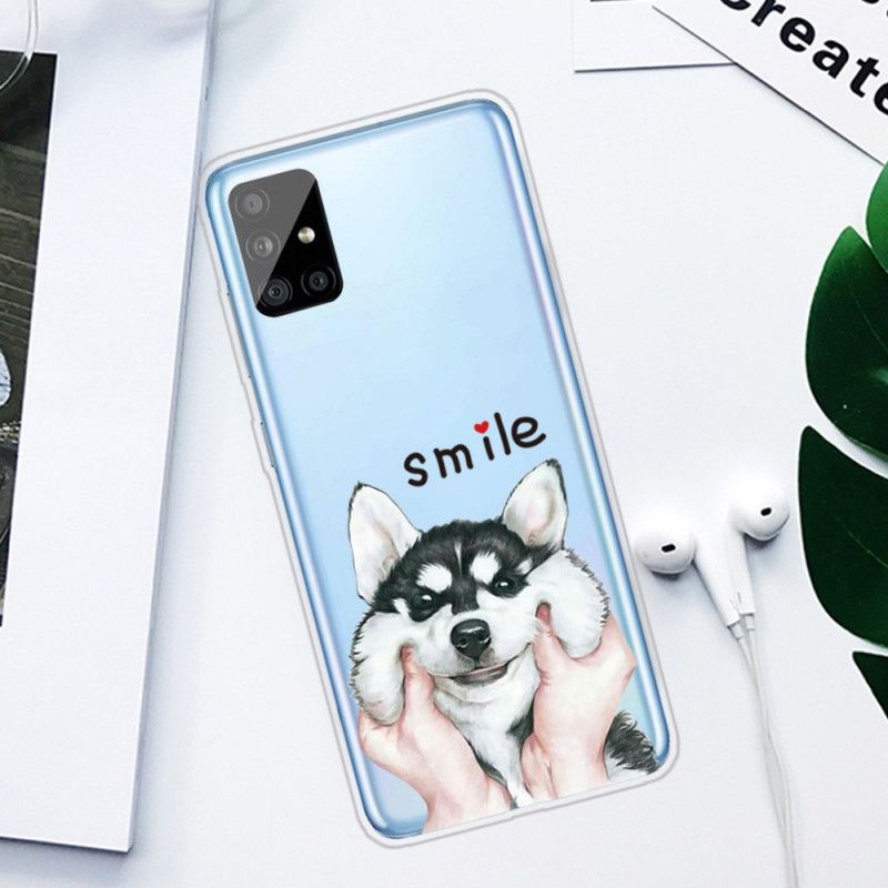 Hülle Samsung Galaxy A51 Handyhülle Lächeln Hund