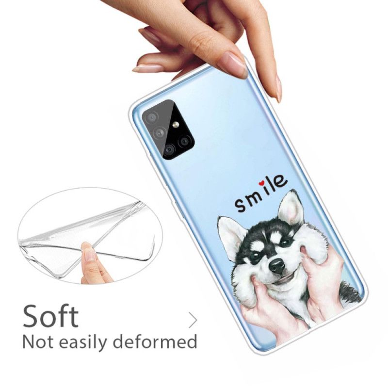 Hülle Samsung Galaxy A51 Handyhülle Lächeln Hund