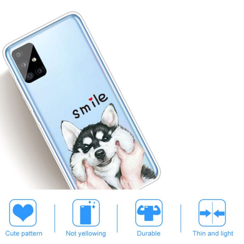 Hülle Samsung Galaxy A51 Handyhülle Lächeln Hund