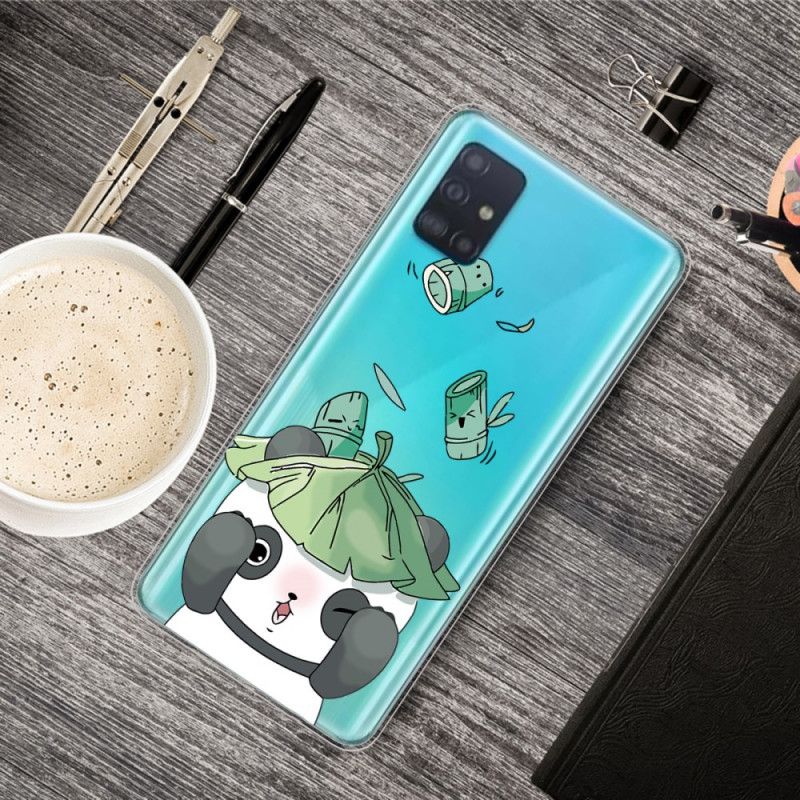 Hülle Samsung Galaxy A51 Handyhülle Panda Jonglieren