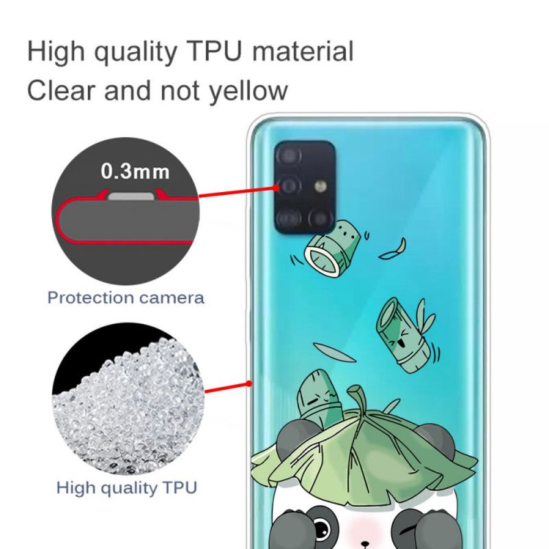 Hülle Samsung Galaxy A51 Handyhülle Panda Jonglieren