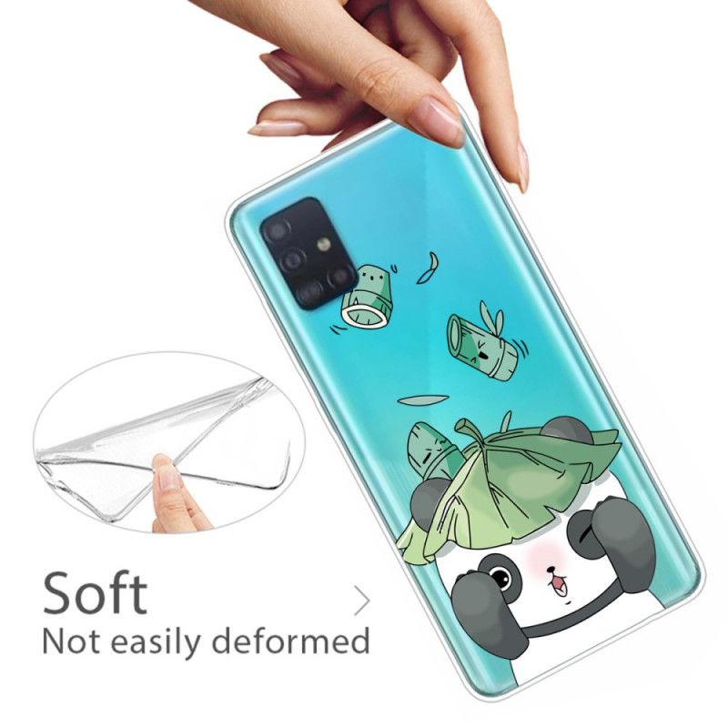 Hülle Samsung Galaxy A51 Handyhülle Panda Jonglieren