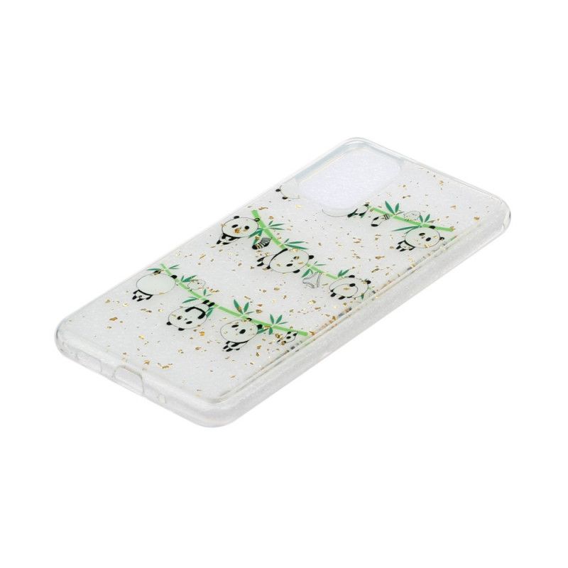 Hülle Samsung Galaxy A51 Handyhülle Pandas Auf Der Wäscheleine