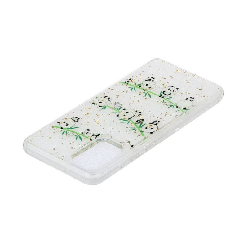 Hülle Samsung Galaxy A51 Handyhülle Pandas Auf Der Wäscheleine