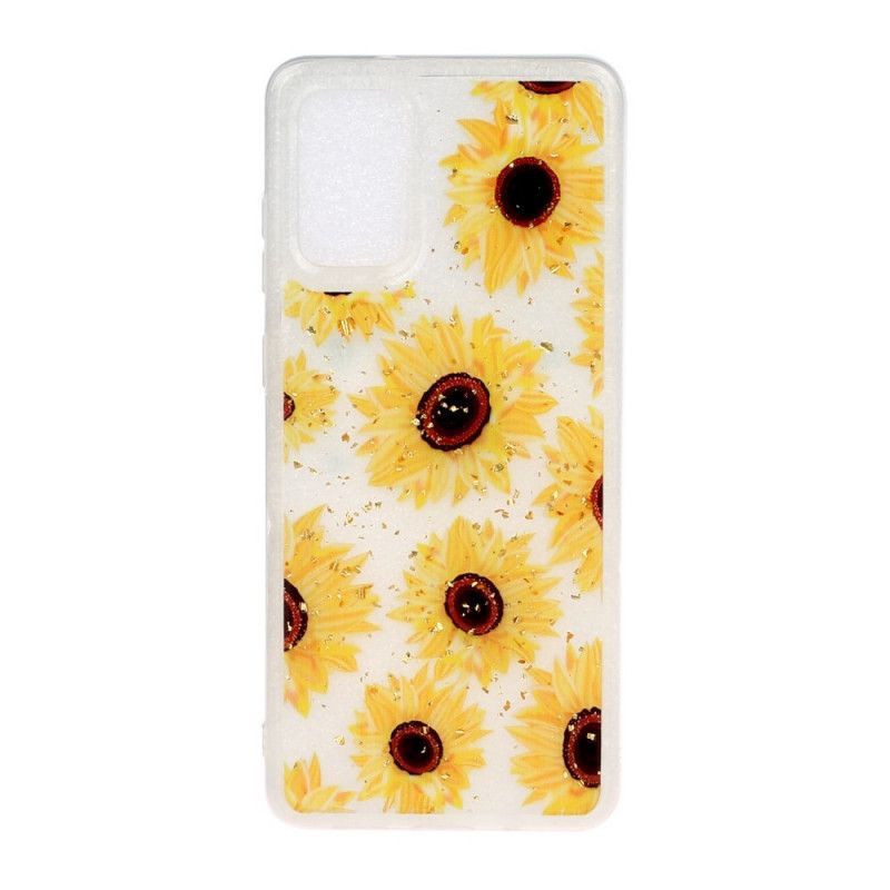 Hülle Samsung Galaxy A51 Mehrere Sonnenblumen