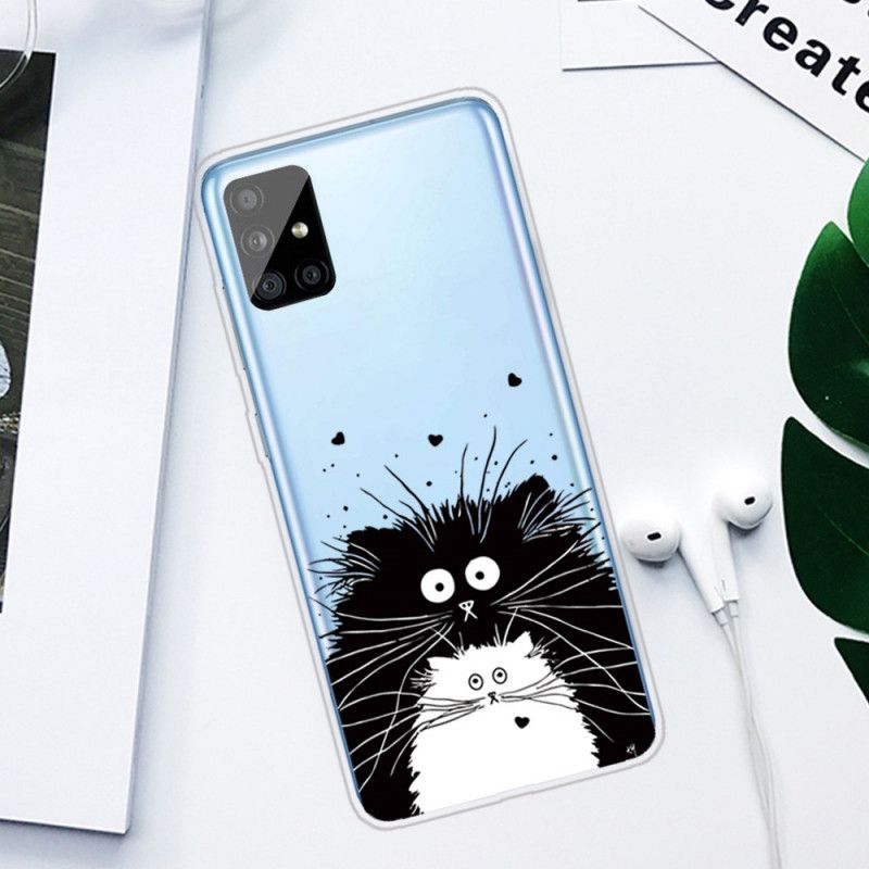 Hülle Samsung Galaxy A51 Pass Auf Die Katzen Auf