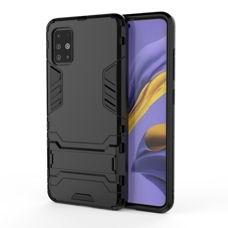 Hülle Samsung Galaxy A51 Schwarz Extrem Widerstandsfähige Zunge