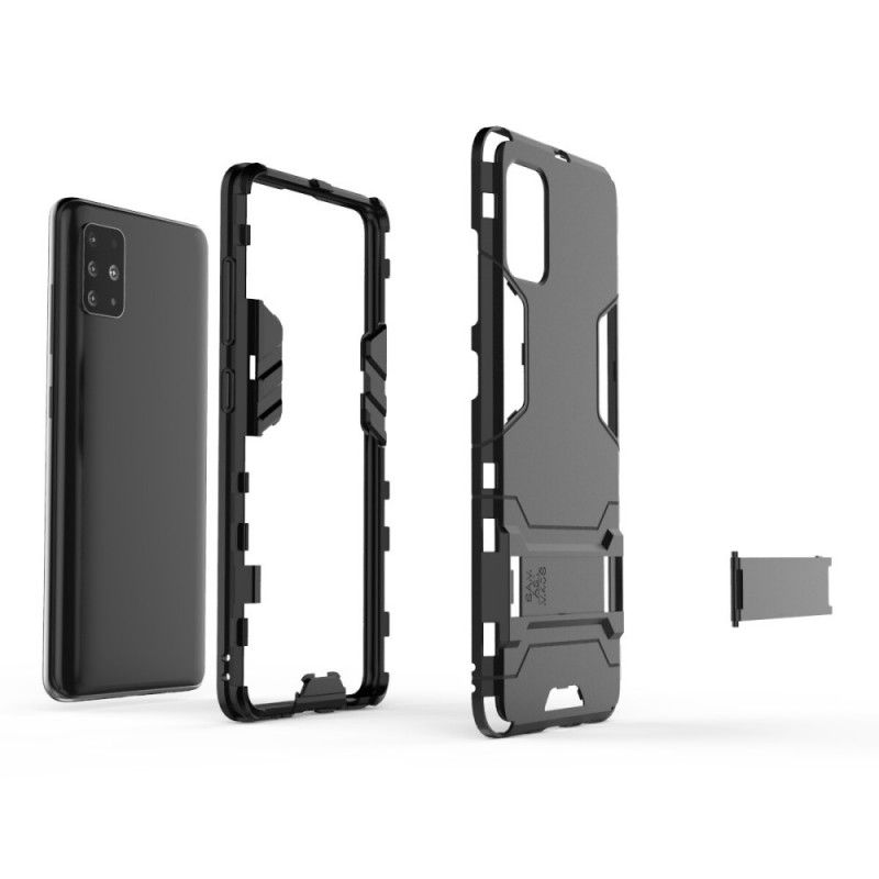 Hülle Samsung Galaxy A51 Schwarz Extrem Widerstandsfähige Zunge