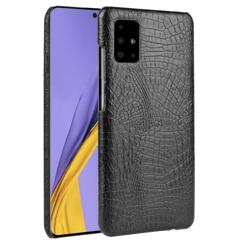 Hülle Samsung Galaxy A51 Schwarz Krokodilhauteffekt