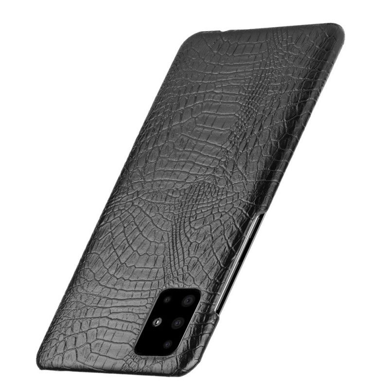 Hülle Samsung Galaxy A51 Schwarz Krokodilhauteffekt
