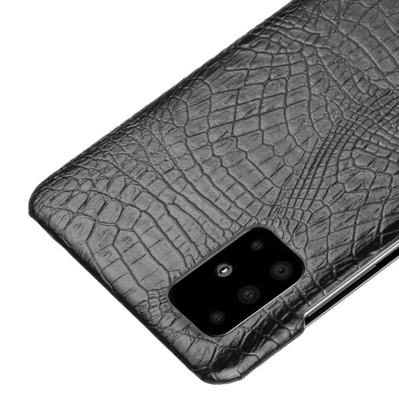 Hülle Samsung Galaxy A51 Schwarz Krokodilhauteffekt
