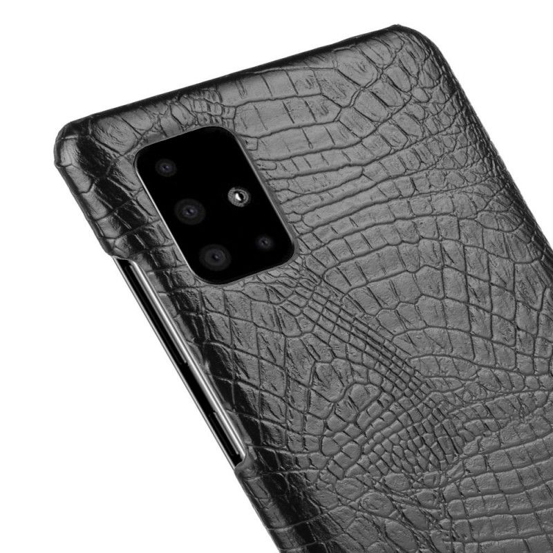 Hülle Samsung Galaxy A51 Schwarz Krokodilhauteffekt