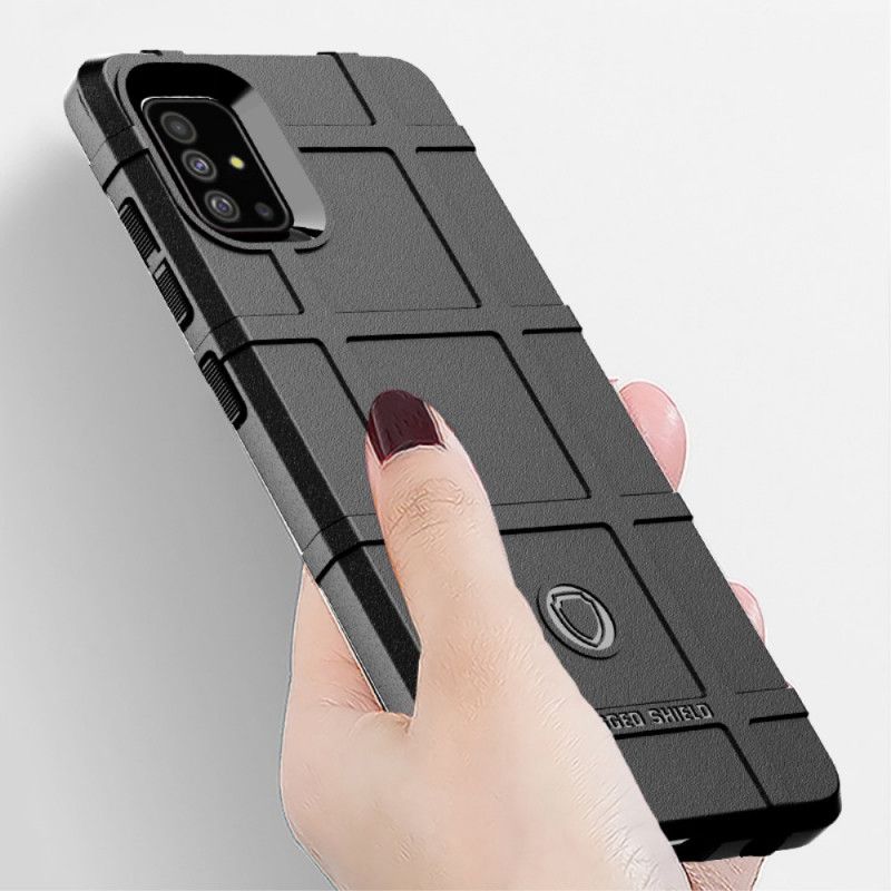 Hülle Samsung Galaxy A51 Schwarz Robuster Schild