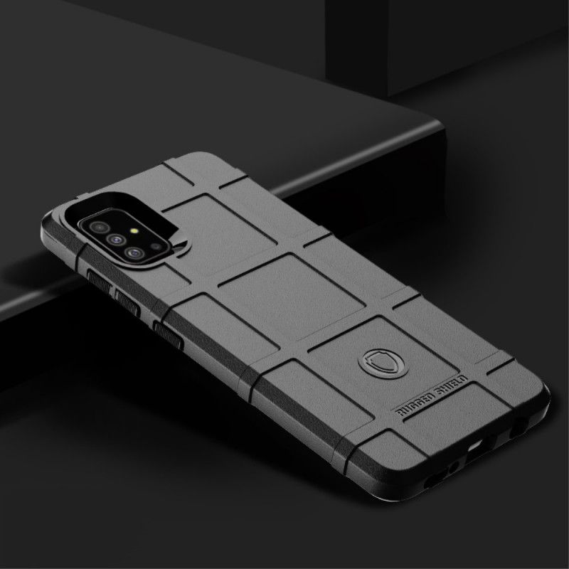 Hülle Samsung Galaxy A51 Schwarz Robuster Schild