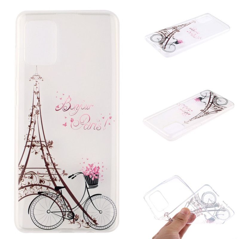 Hülle Samsung Galaxy A51 Transparent Hallo Paris