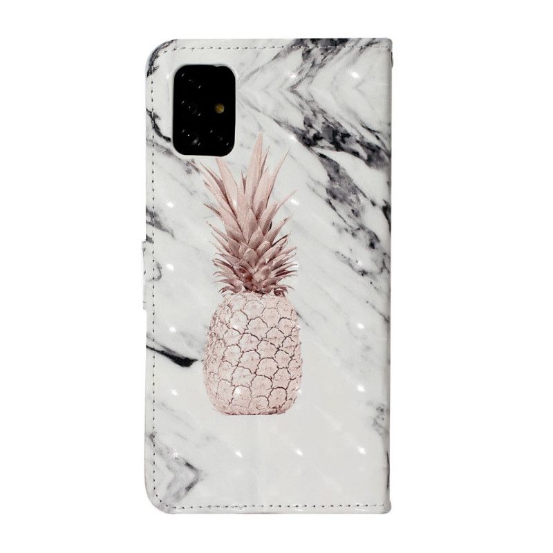 Lederhüllen Samsung Galaxy A51 Ananas-Lichtfleck