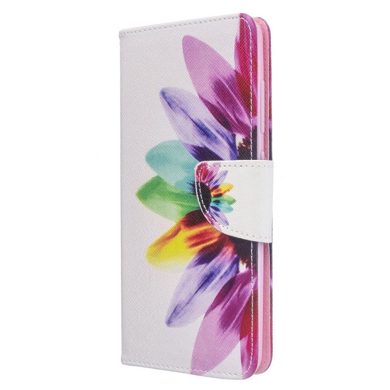 Lederhüllen Samsung Galaxy A51 Aquarellblume