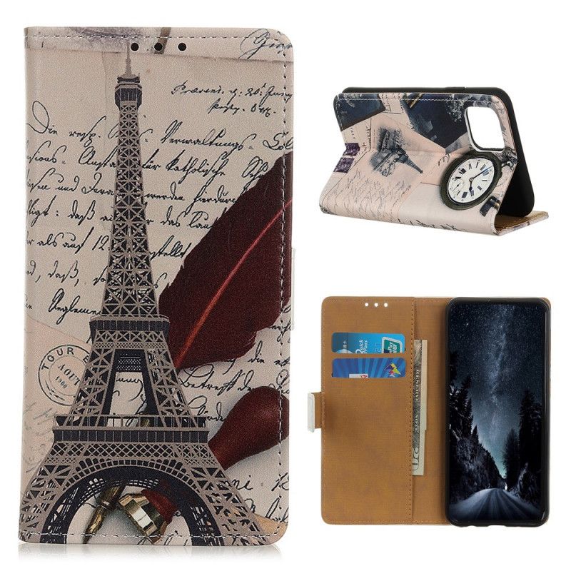 Lederhüllen Samsung Galaxy A51 Eiffelturm Des Dichters