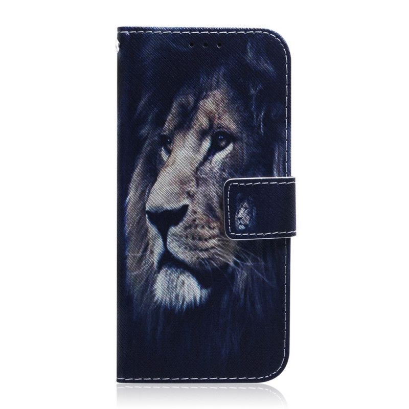 Lederhüllen Samsung Galaxy A51 Träumender Löwe