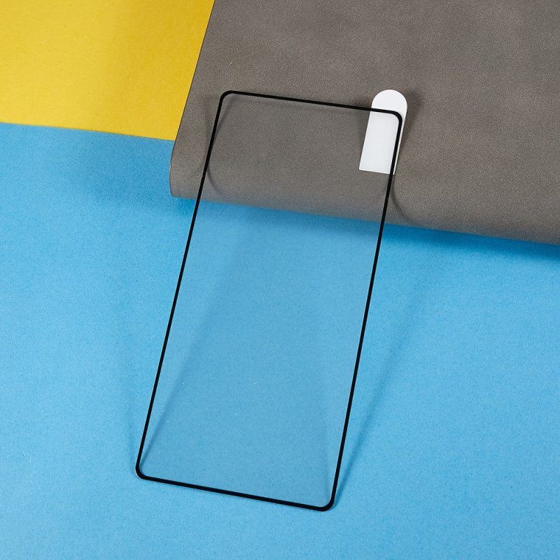 Displayschutzfolie Aus Gehärtetem Glas Für Google Pixel 7A. Schwarze Konturen