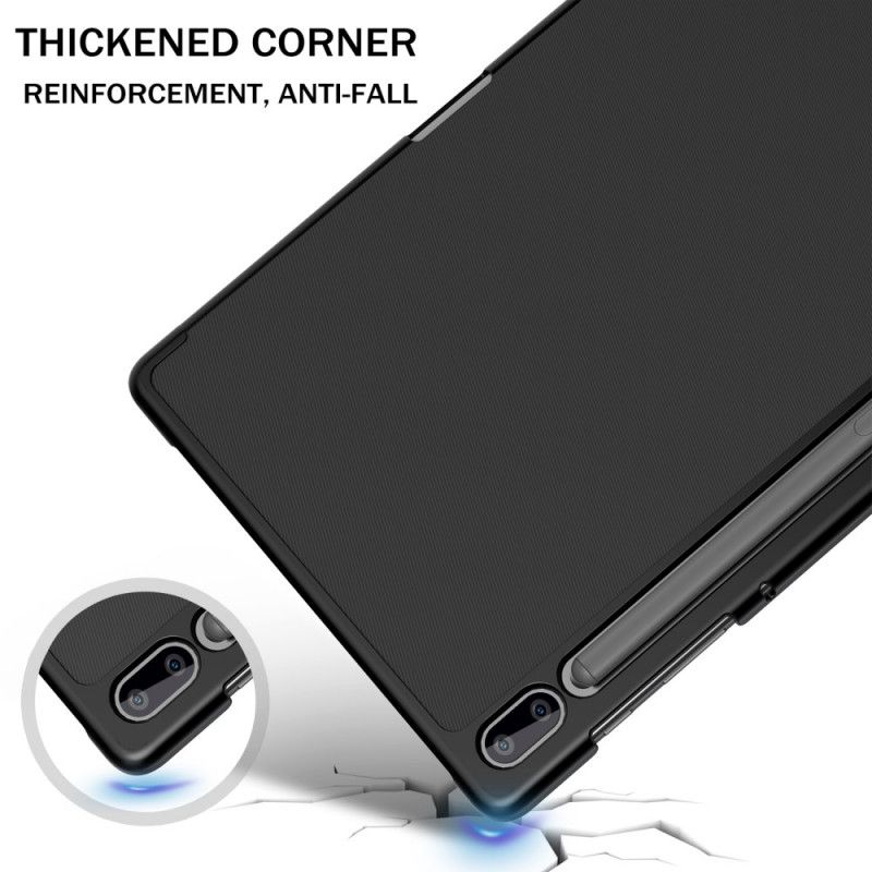 Smart Case Samsung Galaxy Tab S6 Grau Dreifach Gefalteter Stifthalter