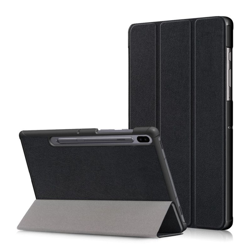 Smart Case Samsung Galaxy Tab S6 Schwarz Dreifach Gefalteter Stifthalter