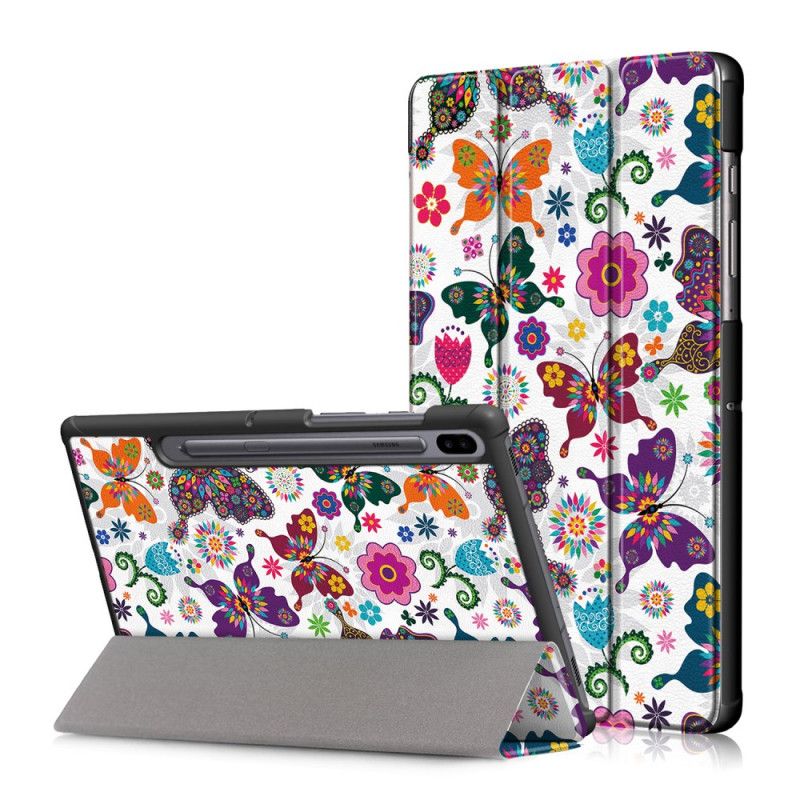 Smart Case Samsung Galaxy Tab S6 Vintage Blumenstifthalter