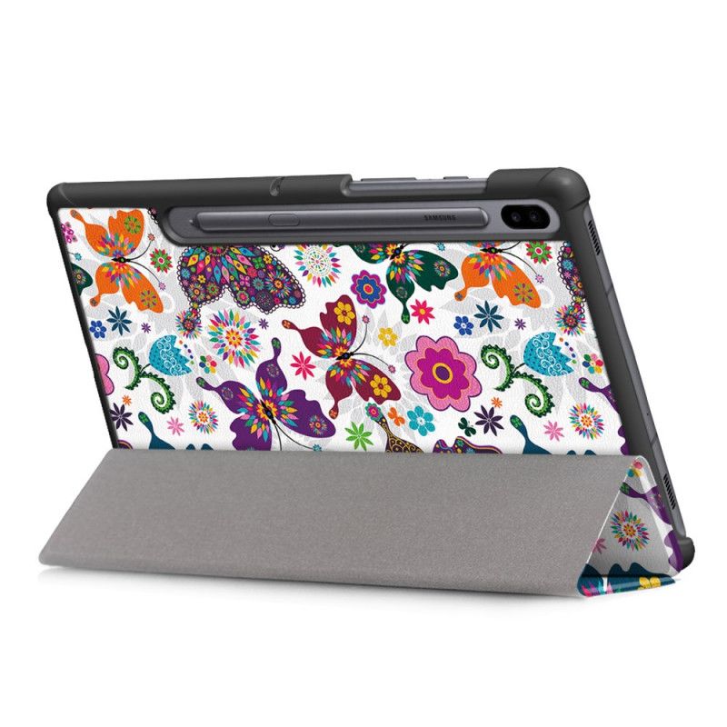 Smart Case Samsung Galaxy Tab S6 Vintage Blumenstifthalter